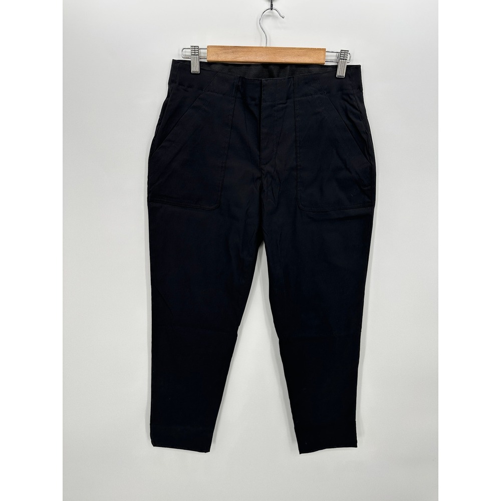 Eddie Bauer Horizon Straight Ankle Pant Black Women Size 8 Hiking Travel 1878526